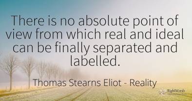 There is no absolute point of view from which real and...