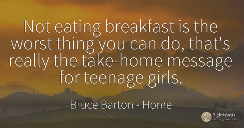 Not eating breakfast is the worst thing you can do, ...