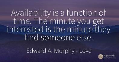 Availability is a function of time. The minute you get...