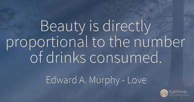 Beauty is directly proportional to the number of drinks...