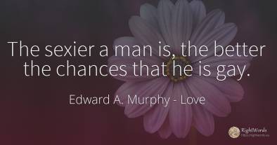 The sexier a man is, the better the chances that he is gay.