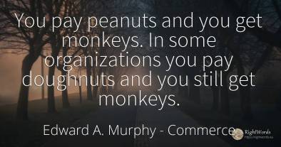 You pay peanuts and you get monkeys. In some...