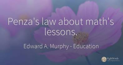 Penza's law about math's lessons.
