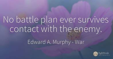 No battle plan ever survives contact with the enemy.