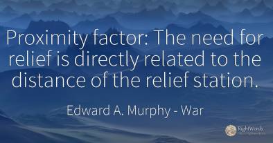 Proximity factor: The need for relief is directly related...