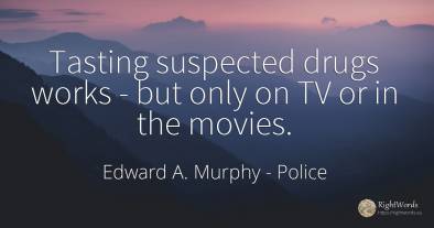 Tasting suspected drugs works - but only on TV or in the...