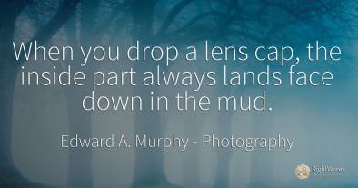 When you drop a lens cap, the inside part always lands...