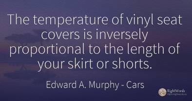 The temperature of vinyl seat covers is inversely...