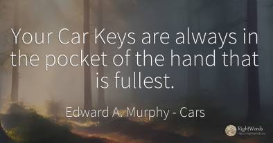Your Car Keys are always in the pocket of the hand that...
