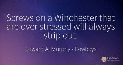 Screws on a Winchester that are over stressed will always...