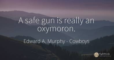 A safe gun is really an oxymoron.