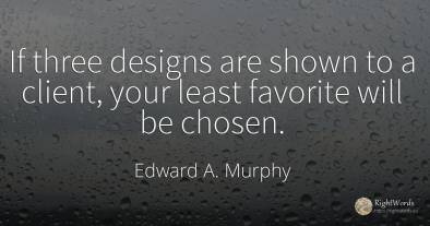 If three designs are shown to a client, your least...