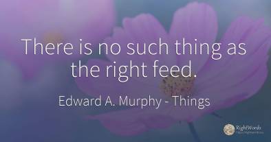 There is no such thing as the right feed.