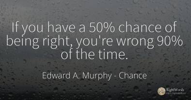 If you have a 50% chance of being right, you're wrong 90%...