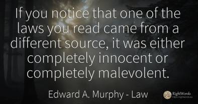 If you notice that one of the laws you read came from a...