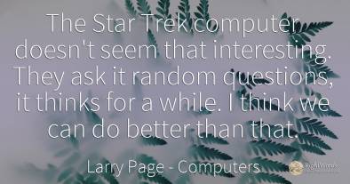The Star Trek computer doesn't seem that interesting....