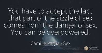 You have to accept the fact that part of the sizzle of...