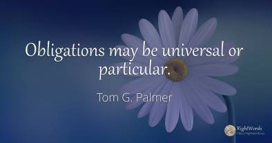 Obligations may be universal or particular.