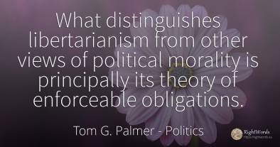 What distinguishes libertarianism from other views of...