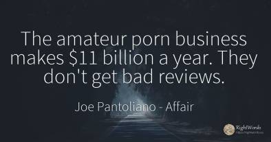 The amateur porn business makes $11 billion a year. They...