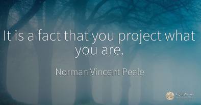 It is a fact that you project what you are.