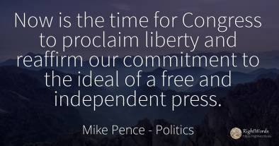 Now is the time for Congress to proclaim liberty and...