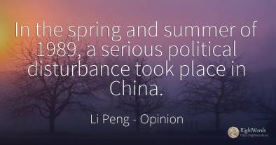 In the spring and summer of 1989, a serious political...