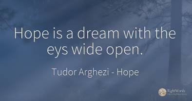 Hope is a dream with the eys wide open.