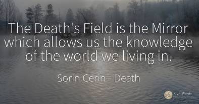 The Death's Field is the Mirror which allows us the...