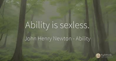 Ability is sexless.