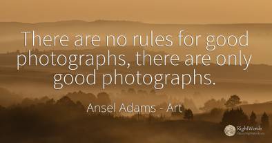There are no rules for good photographs, there are only...