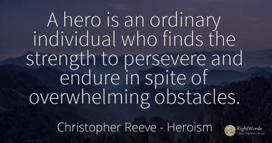 A hero is an ordinary individual who finds the strength...