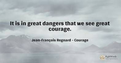 It is in great dangers that we see great courage.