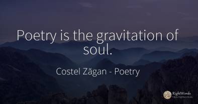 Poetry is the gravitation of soul.
