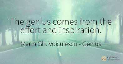 The genius comes from the effort and inspiration.