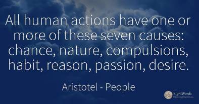 All human actions have one or more of these seven causes:...