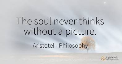 The soul never thinks without a picture.