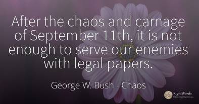 After the chaos and carnage of September 11th, it is not...