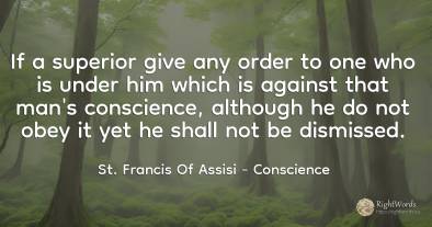 If a superior give any order to one who is under him...