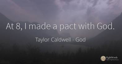At 8, I made a pact with God.