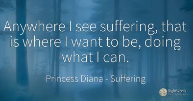 Anywhere I see suffering, that is where I want to be, ...