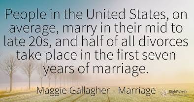 People in the United States, on average, marry in their...