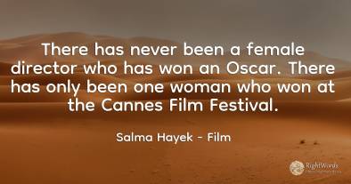 There has never been a female director who has won an...