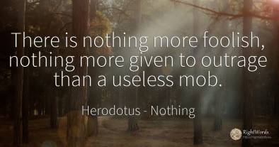 There is nothing more foolish, nothing more given to...