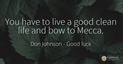 You have to live a good clean life and bow to Mecca.